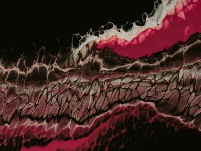 purple and white abstract painting