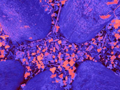 a close up of a blue cloth